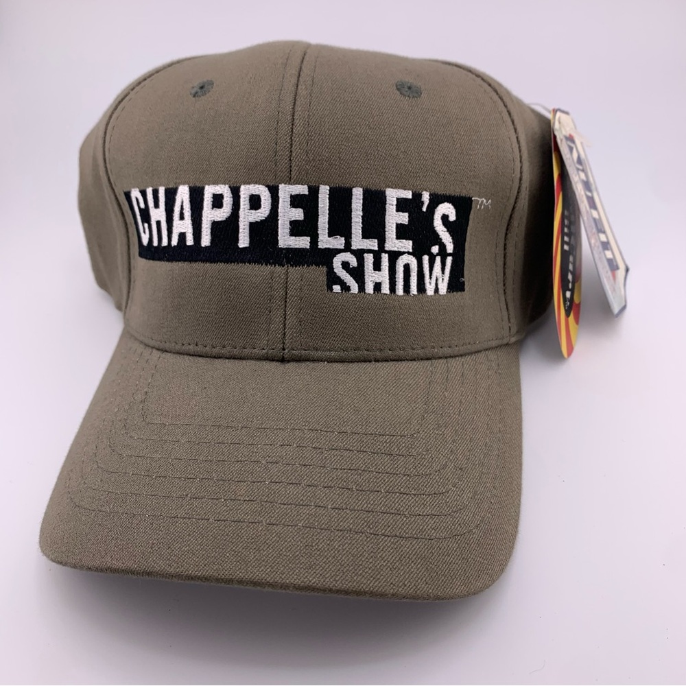 Y2K Chappelle's Show Stand Up Comedy Tan Nu-Fit Fitted Hat Cap S/M NWT